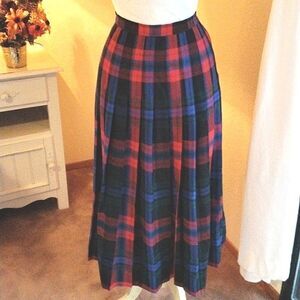 Vintage Aljean Wool Pleated Skirt